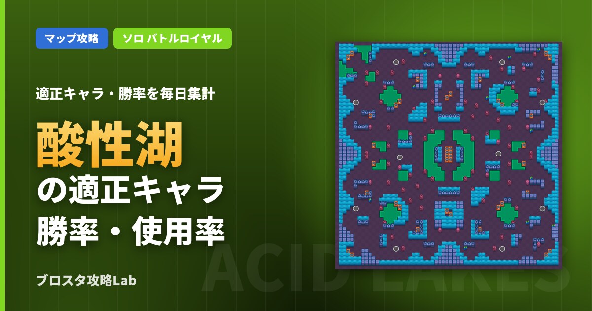 酸性湖の適正キャラ・勝率（ブロスタ）