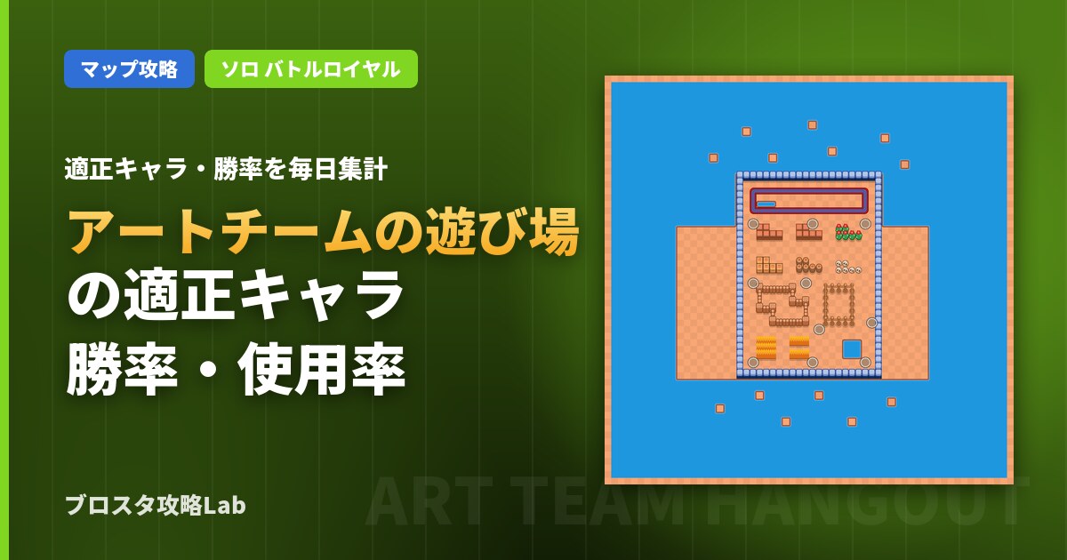 アートチームの遊び場の適正キャラ・勝率（ブロスタ）
