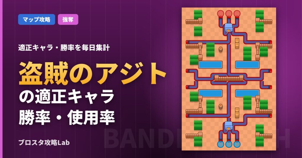 盗賊のアジトの適正キャラ・勝率（ブロスタ）