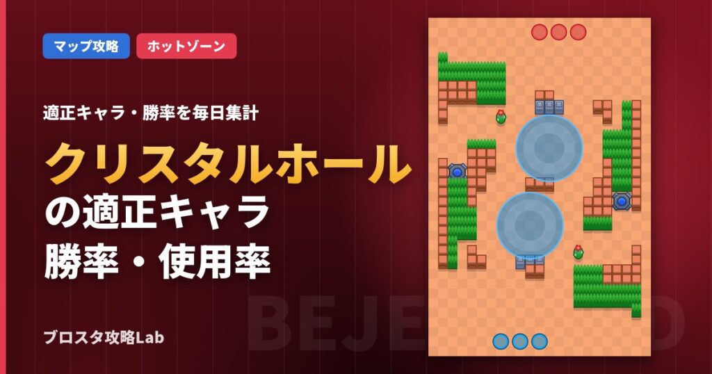 クリスタルホールの適正キャラ・勝率（ブロスタ）