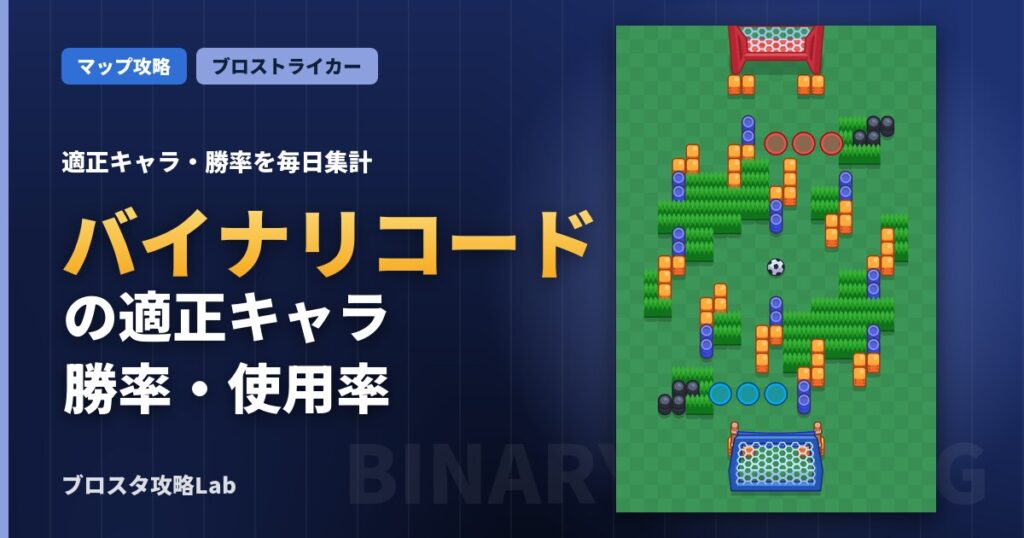 バイナリコードの適正キャラ・勝率（ブロスタ）