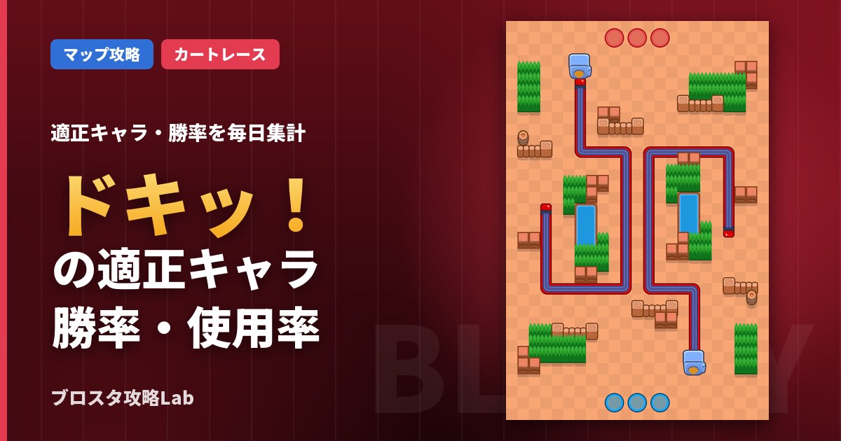 ドキッ！の適正キャラ・勝率（ブロスタ）