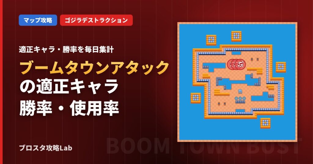 ブームタウンアタックの適正キャラ・勝率（ブロスタ）