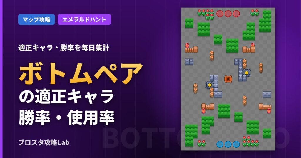 ボトムペアの適正キャラ・勝率（ブロスタ）