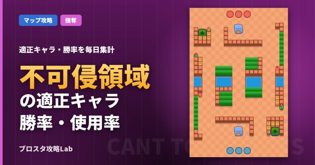 不可侵領域の適正キャラ・勝率（ブロスタ）