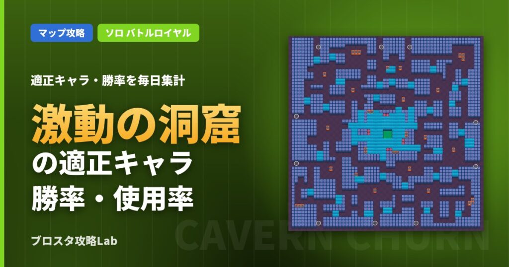 激動の洞窟の適正キャラ・勝率（ブロスタ）