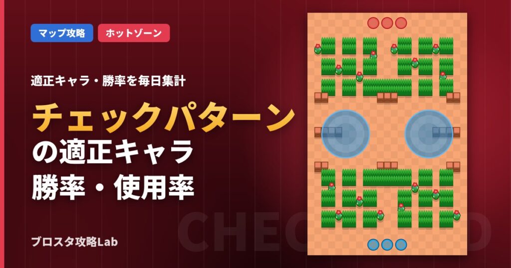 チェックパターンの適正キャラ・勝率（ブロスタ）