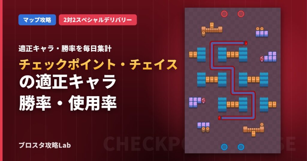 チェックポイント・チェイスの適正キャラ・勝率（ブロスタ）