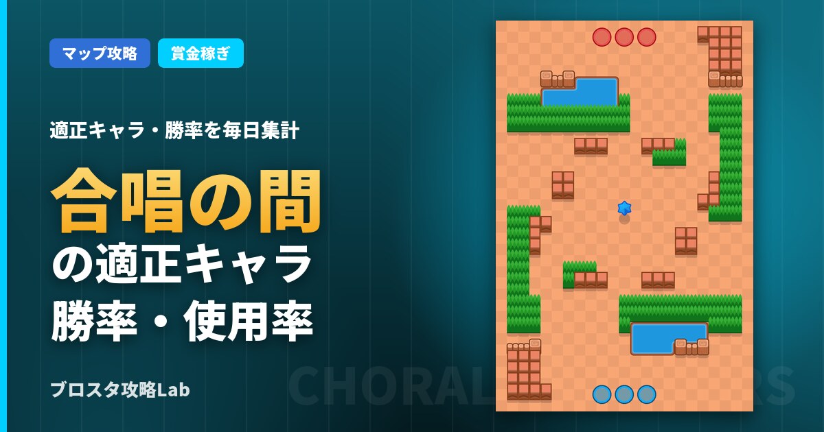 合唱の間の適正キャラ・勝率（ブロスタ）