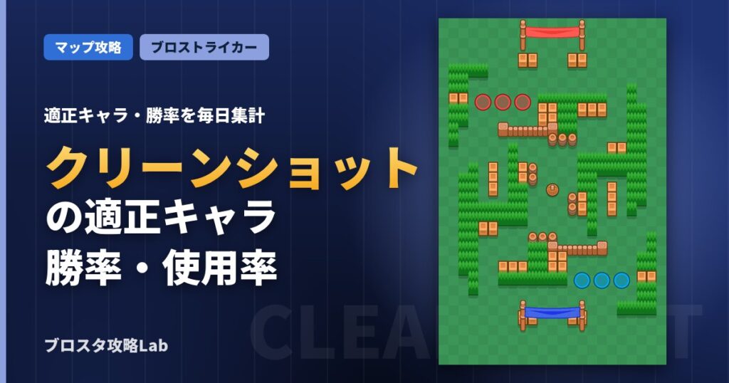 クリーンショットの適正キャラ・勝率（ブロスタ）