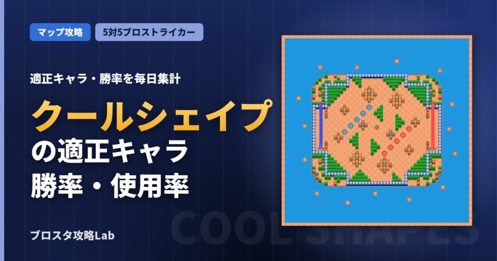 クールシェイプの適正キャラ・勝率（ブロスタ）