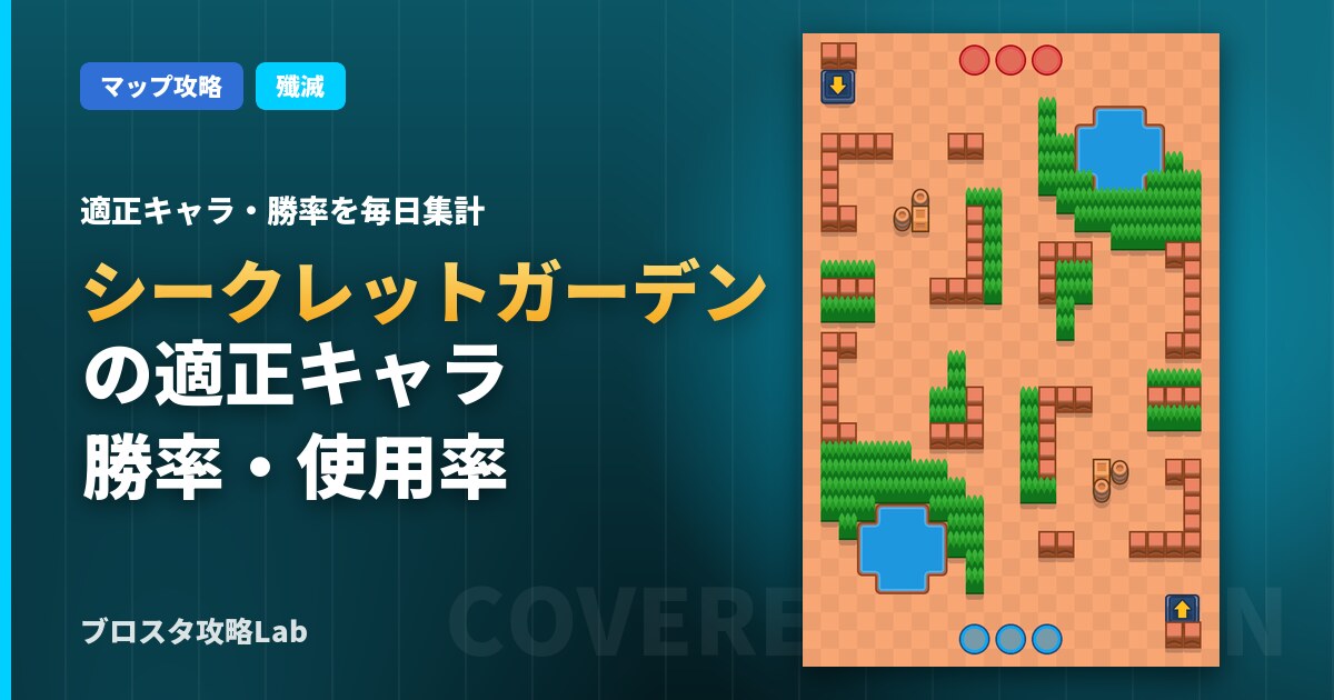 シークレットガーデンの適正キャラ・勝率(ブロスタ)