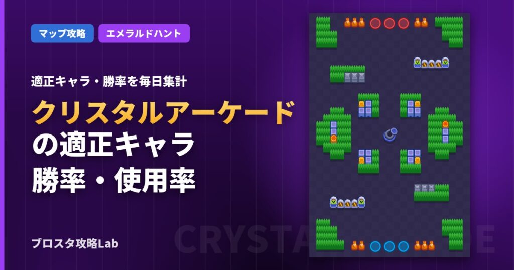 クリスタルアーケードの適正キャラ・勝率（ブロスタ）