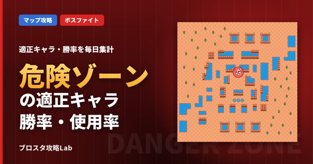 危険ゾーンの適正キャラ・勝率（ブロスタ）