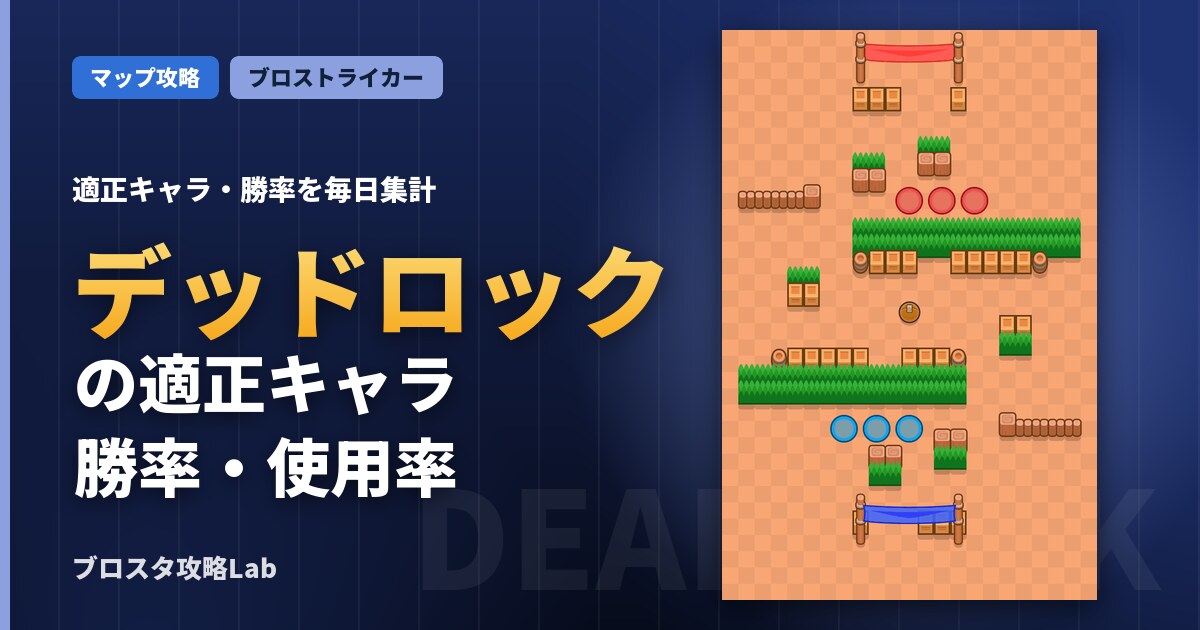 デッドロックの適正キャラ・勝率（ブロスタ）