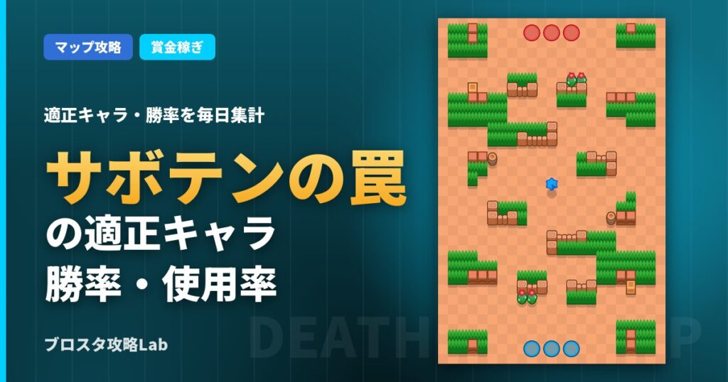 サボテンの罠の適正キャラ・勝率（ブロスタ）