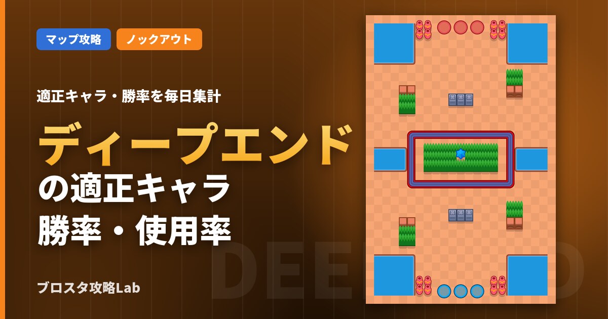 ディープエンドの適正キャラ・勝率（ブロスタ）