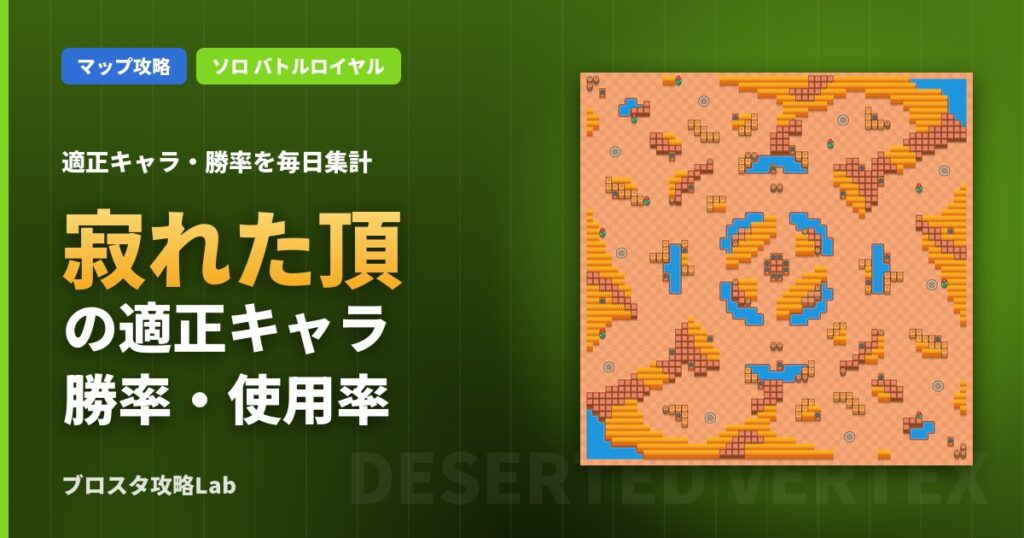 寂れた頂の適正キャラ・勝率（ブロスタ）