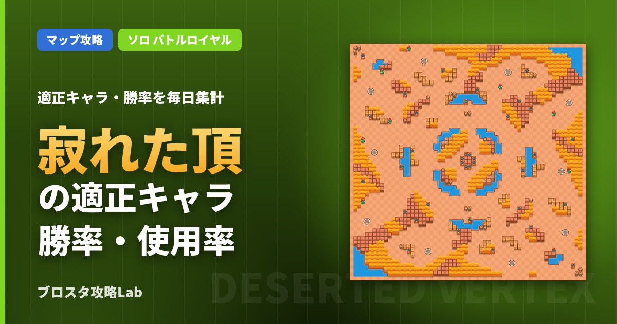 寂れた頂の適正キャラ・勝率（ブロスタ）