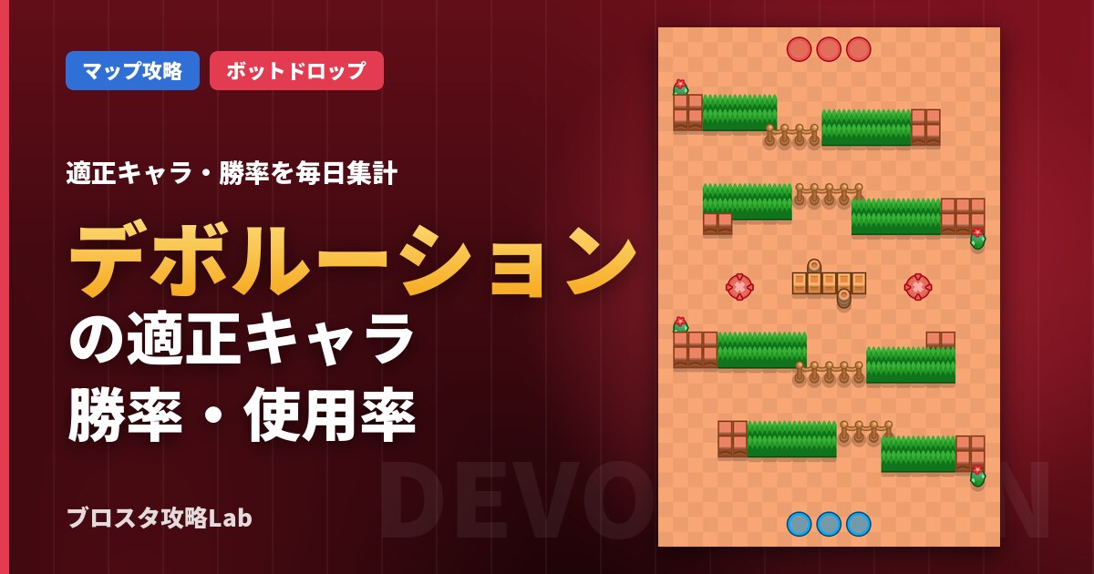 デボルーションの適正キャラ・勝率（ブロスタ）