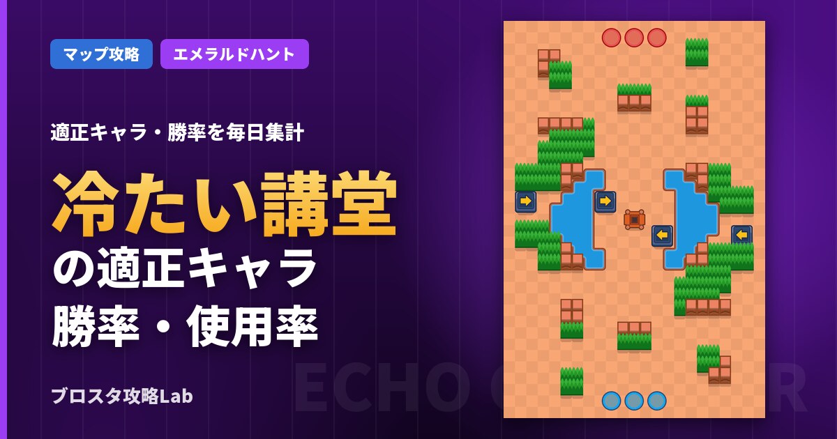 冷たい講堂の適正キャラ・勝率（ブロスタ）