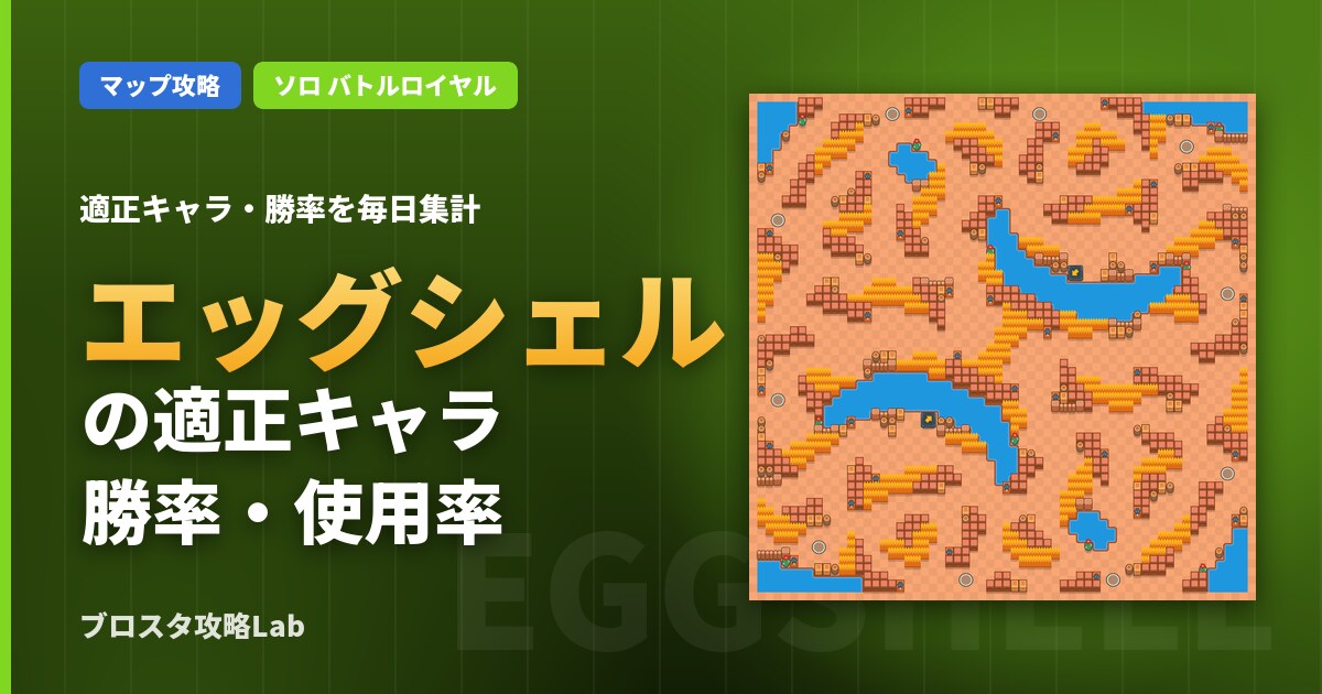 エッグシェルの適正キャラ・勝率（ブロスタ）