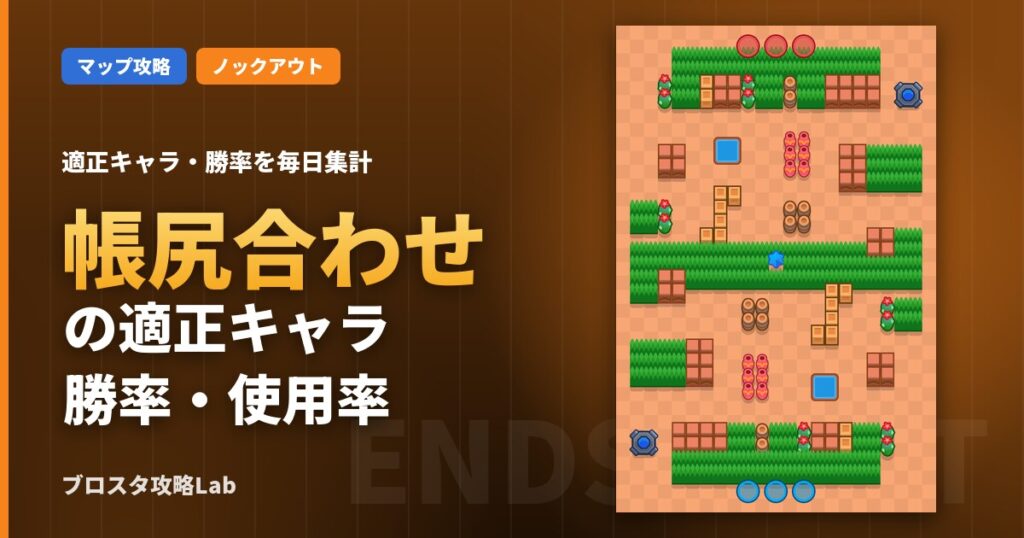 帳尻合わせの適正キャラ・勝率（ブロスタ）