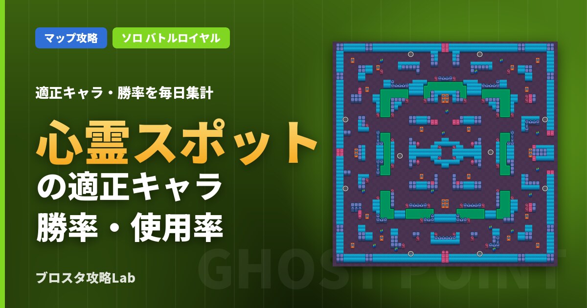 心霊スポットの適正キャラ・勝率(ブロスタ)