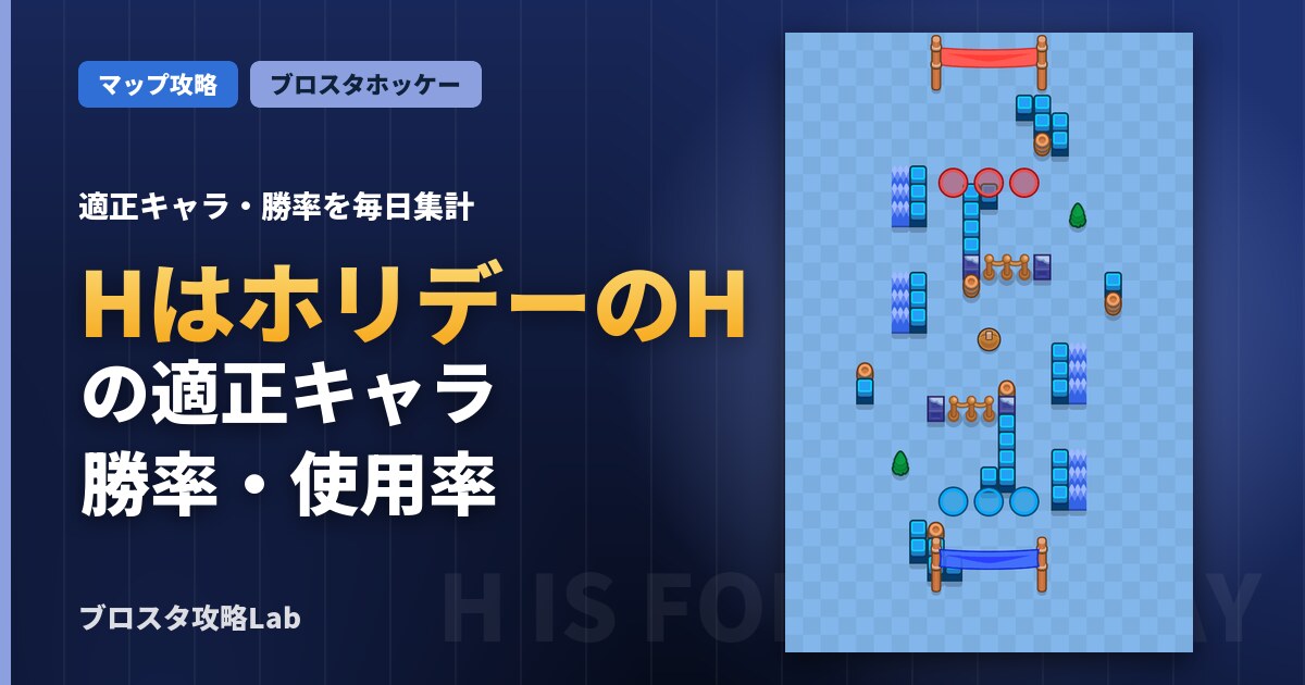 HはホリデーのHの適正キャラ・勝率（ブロスタ）