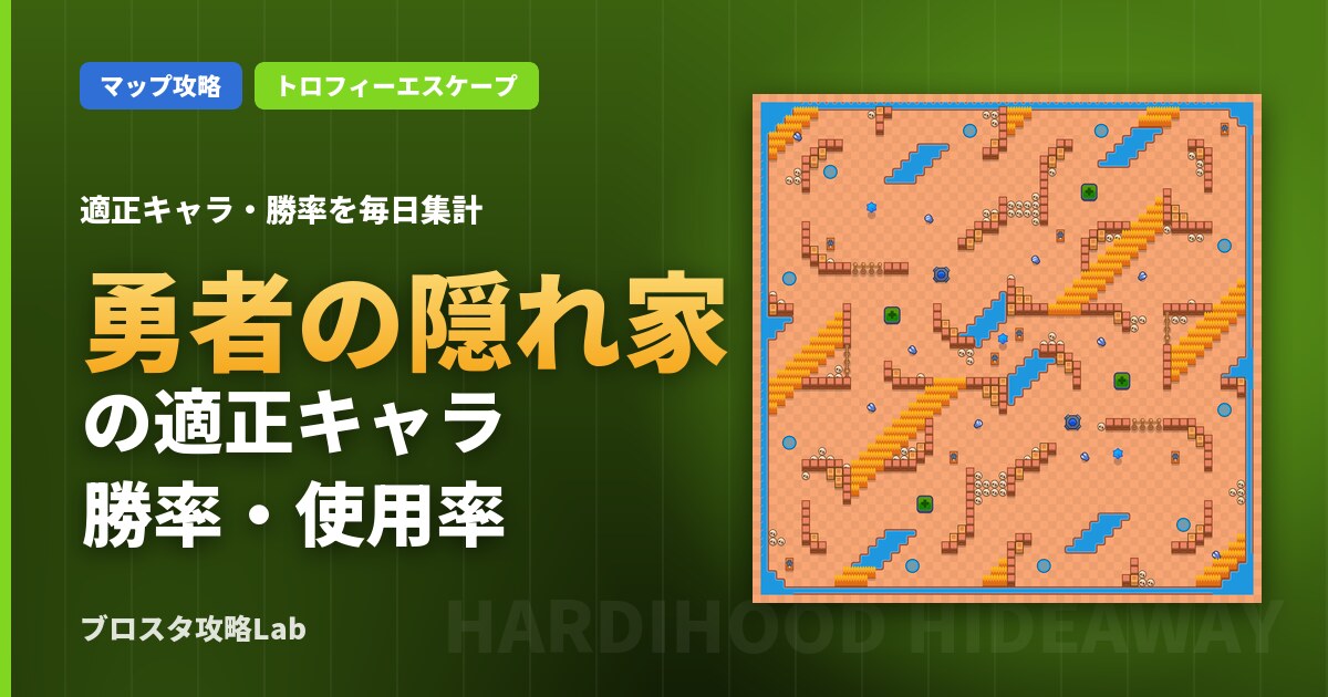 勇者の隠れ家の適正キャラ・勝率(ブロスタ)
