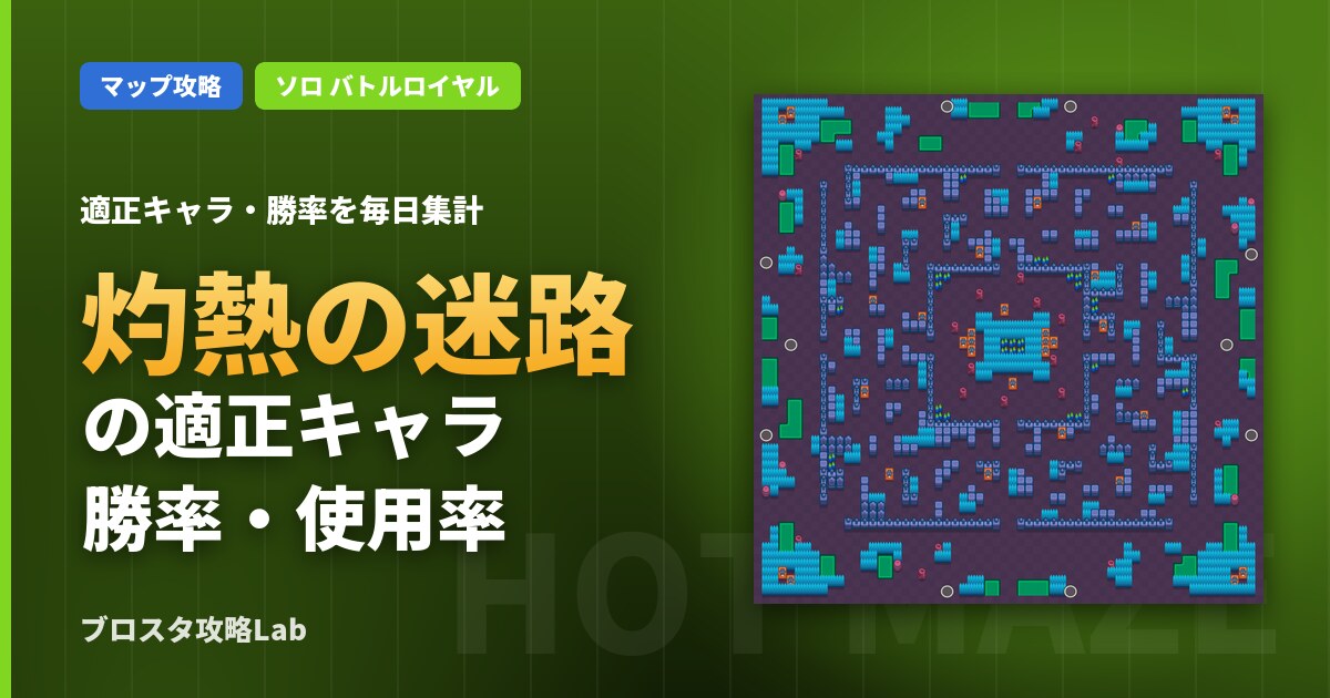 灼熱の迷路の適正キャラ・勝率（ブロスタ）