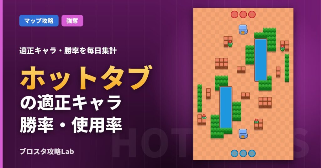 ホットタブの適正キャラ・勝率（ブロスタ）