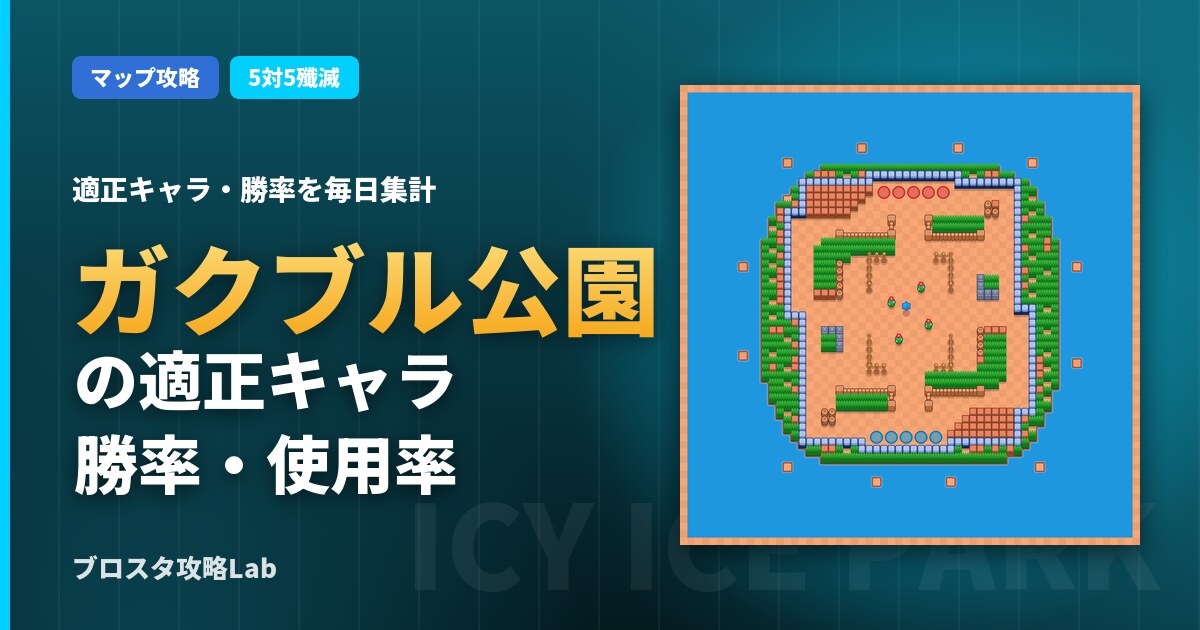ガクブル公園の適正キャラ・勝率(ブロスタ)