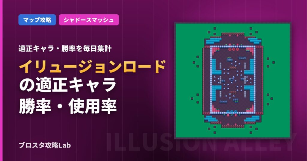 イリュージョンロードの適正キャラ・勝率（ブロスタ）