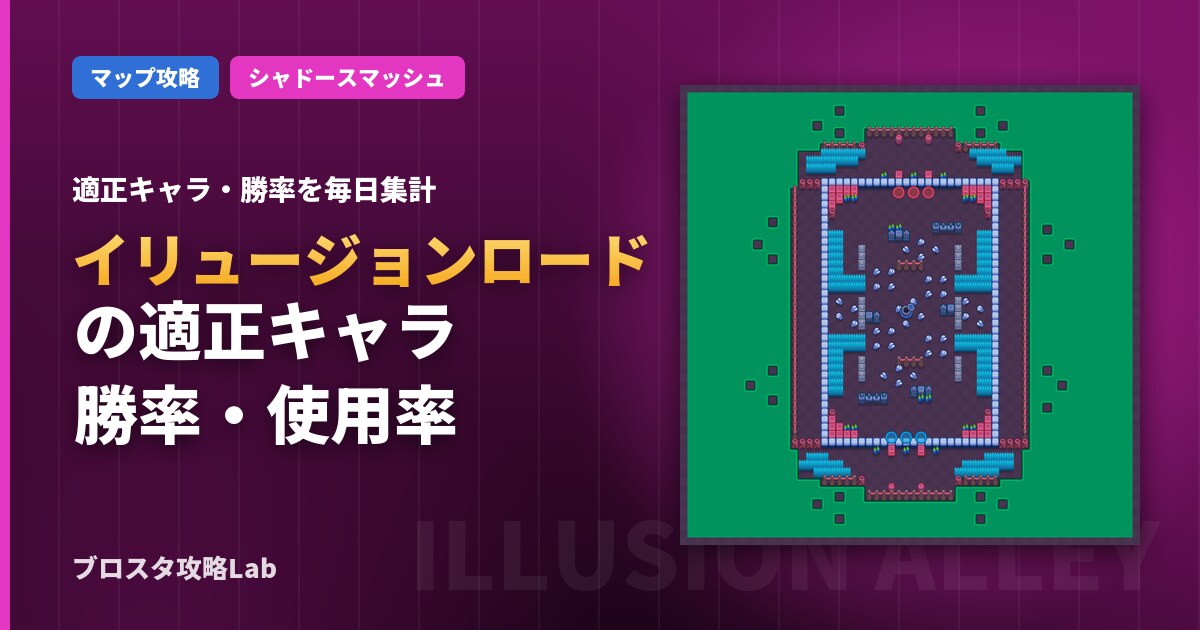 イリュージョンロードの適正キャラ・勝率（ブロスタ）