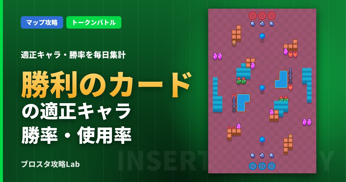 勝利のカードの適正キャラ・勝率（ブロスタ）