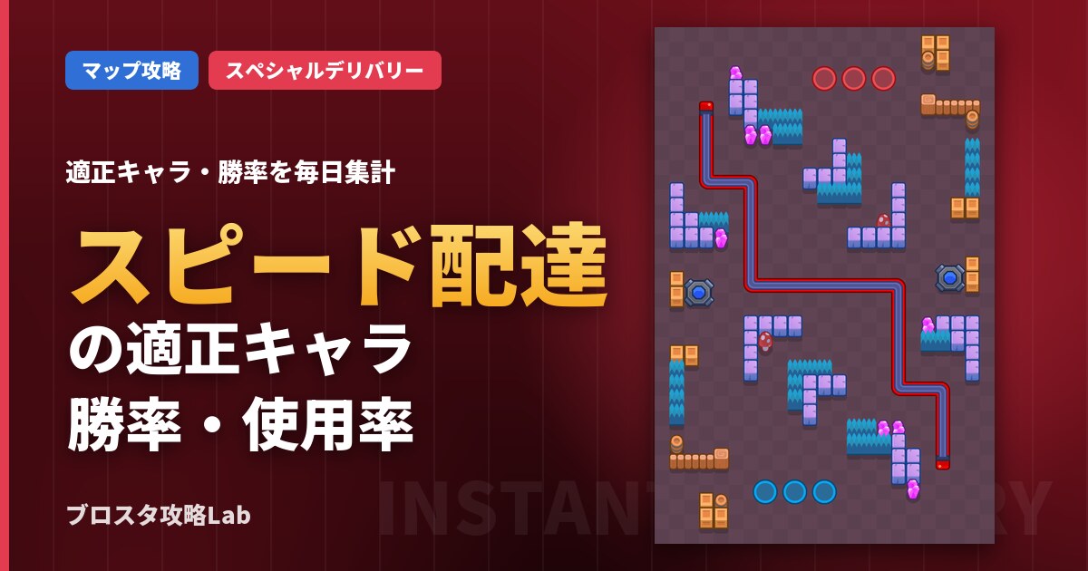 スピード配達の適正キャラ・勝率(ブロスタ)