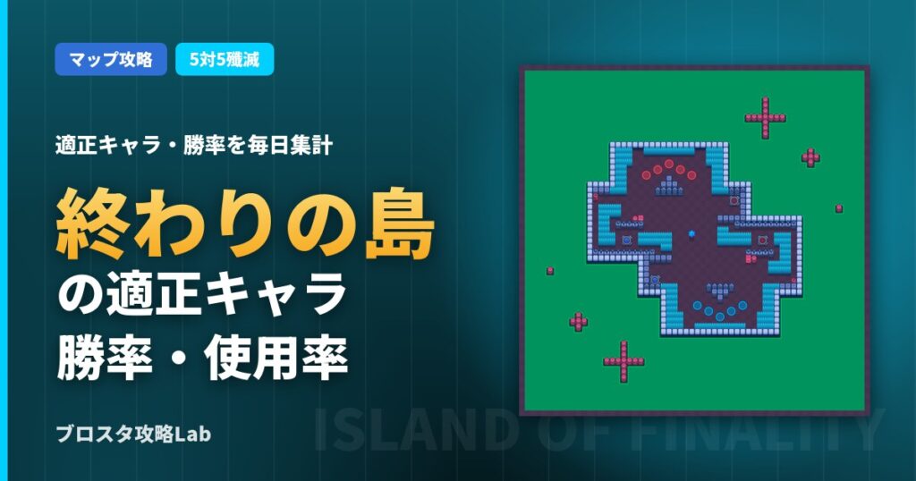 終わりの島の適正キャラ・勝率（ブロスタ）