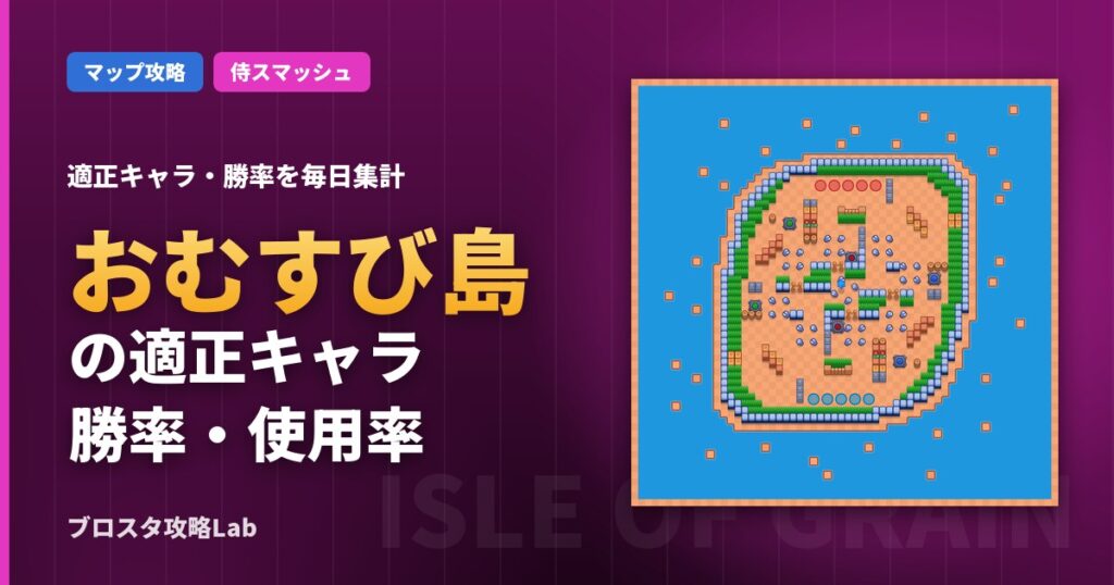おむすび島の適正キャラ・勝率（ブロスタ）