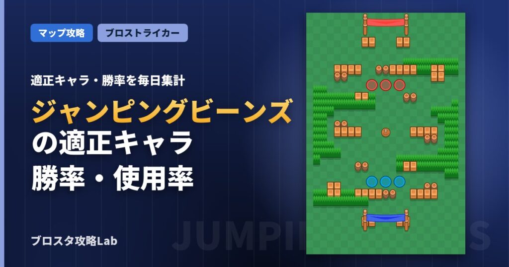 ジャンピングビーンズの適正キャラ・勝率（ブロスタ）