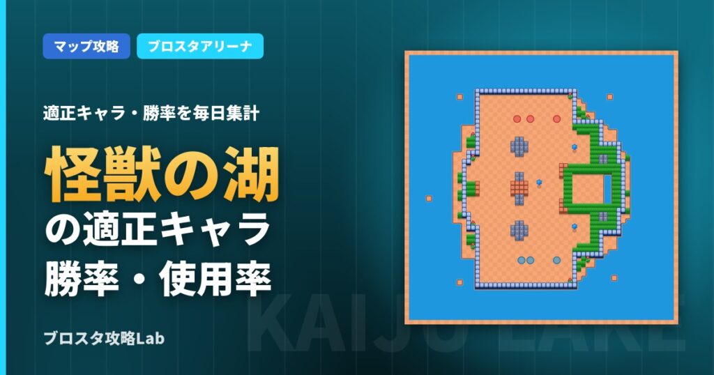 怪獣の湖の適正キャラ・勝率（ブロスタ）