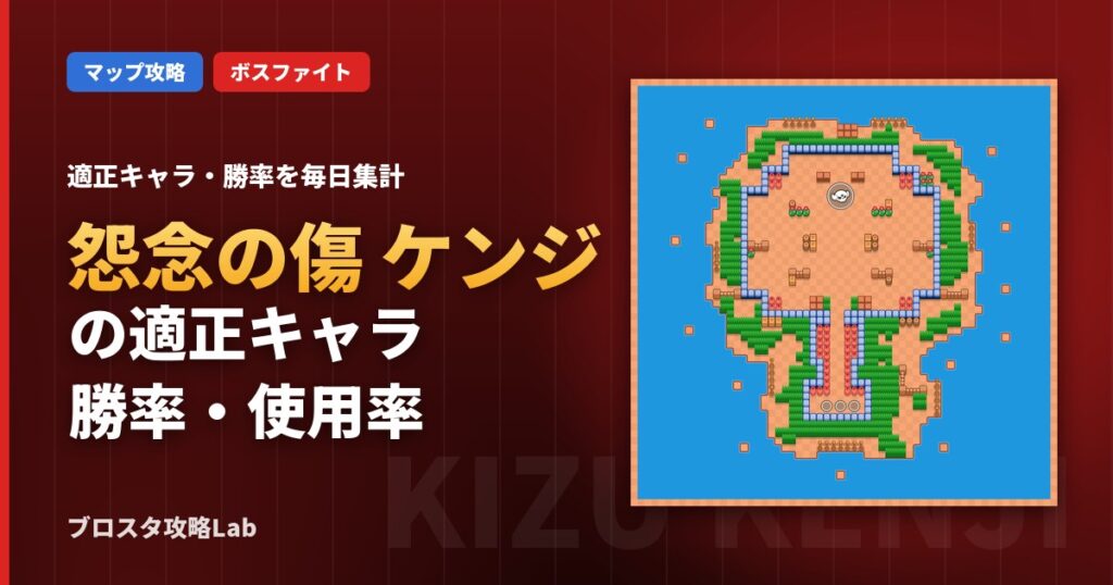 怨念の傷 ケンジの適正キャラ・勝率（ブロスタ）