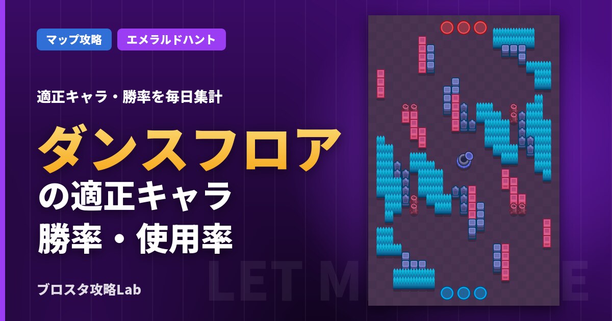 ダンスフロアの適正キャラ・勝率(ブロスタ)