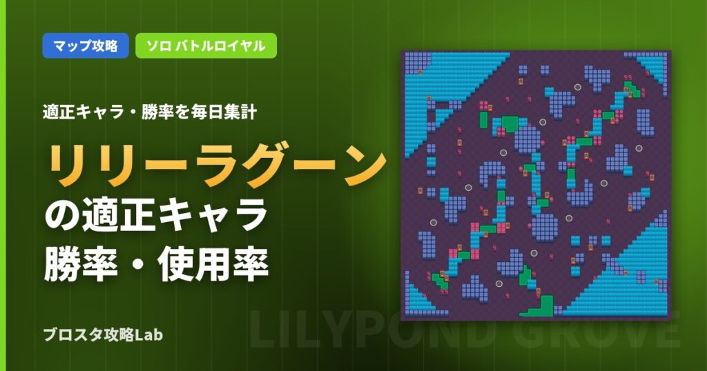 リリーラグーンの適正キャラ・勝率（ブロスタ）