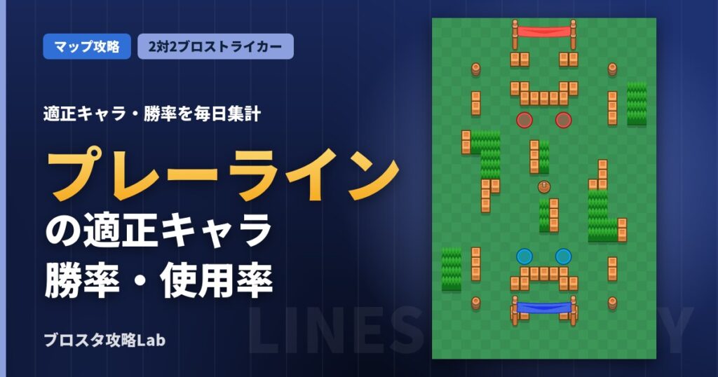 プレーラインの適正キャラ・勝率（ブロスタ）