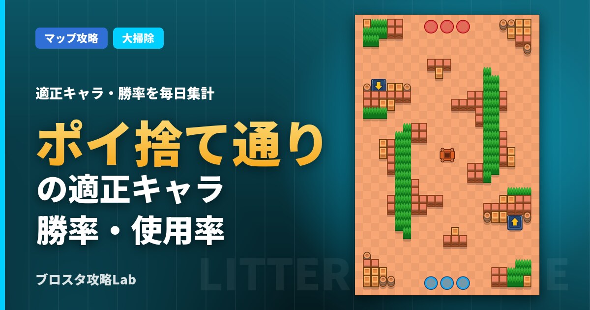 ポイ捨て通りの適正キャラ・勝率(ブロスタ)