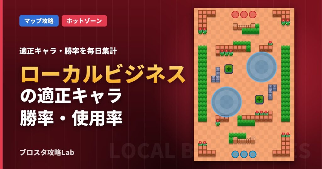 ローカルビジネスの適正キャラ・勝率（ブロスタ）