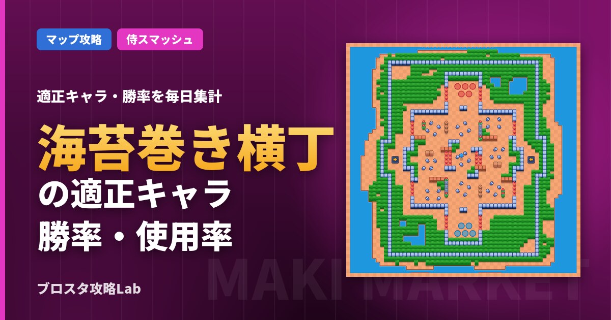 海苔巻き横丁の適正キャラ・勝率(ブロスタ)