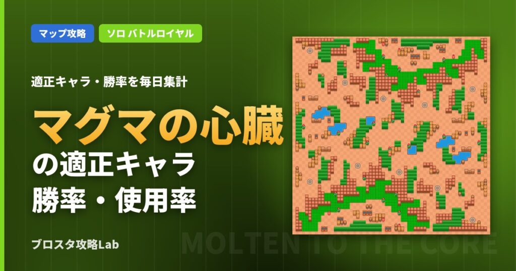 マグマの心臓の適正キャラ・勝率（ブロスタ）