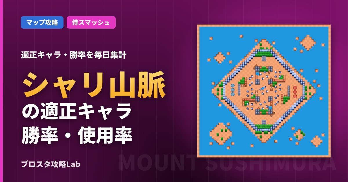 シャリ山脈の適正キャラ・勝率(ブロスタ)